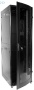 Шкаф телекоммуникационный напольный ПРОФ универсальный 42U (600x800) дверь стекло, чёрный, в сборе