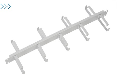 Органайзер кабельный горизонтальный двусторонний 19" 2U, 9 колец