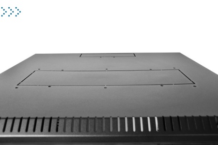 Шкаф телекоммуникационный настенный разборный 12U (600х520) дверь стекло, цвет черный