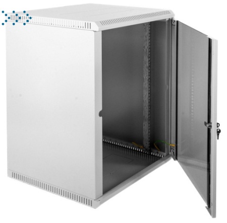 Шкаф телекоммуникационный настенный разборный 12U (600х350) дверь стекло