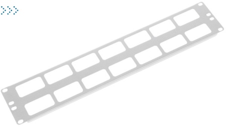 Органайзер кабельный горизонтальный 19" 2U с окнами для кабеля