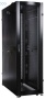 Шкаф серверный ПРОФ напольный 48U (600x1000) дверь перфор., задние двойные перфор., черный, в сборе