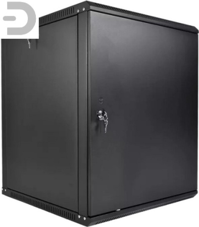 Шкаф телекоммуникационный настенный разборный ЭКОНОМ 12U (600 × 650) дверь металл, цвет черный