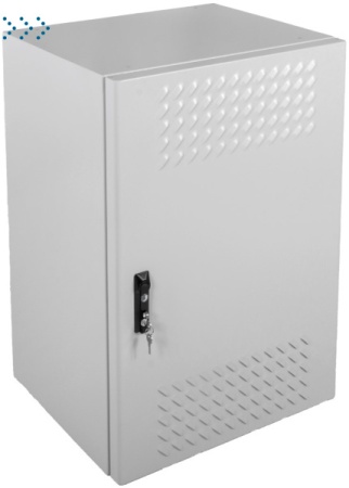 Шкаф уличный всепогодный настенный 15U (600х300), передняя дверь вентилируемая