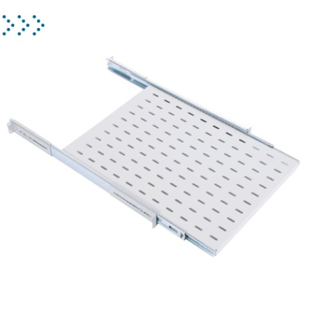 Полка перфорированная выдвижная с телескопическими направляющими, глубина 620 мм