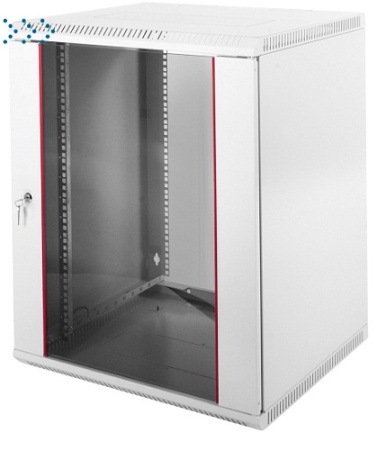 Шкаф телекоммуникационный настенный разборный 12U (600х350) дверь стекло