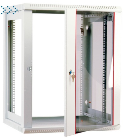 Шкаф телекоммуникационный настенный разборный 12U (600х650), съемные стенки, дверь стекло