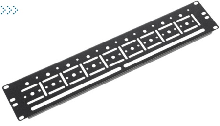 Органайзер кабельный горизонтальный 19" для крепления стяжек 2U, цвет черный