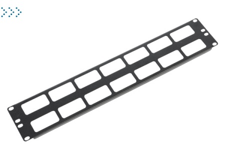 Органайзер кабельный горизонтальный 19" 2U с окнами для кабеля, цвет черный