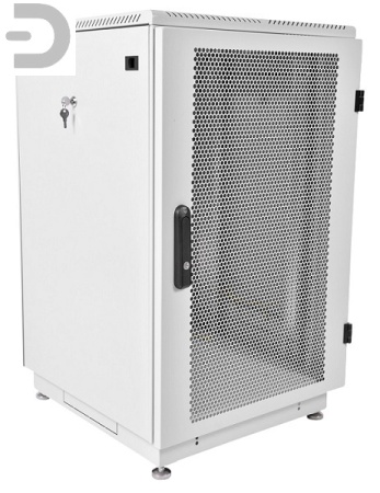 Шкаф телекоммуникационный напольный 24U (600 × 1000) дверь перфорированная