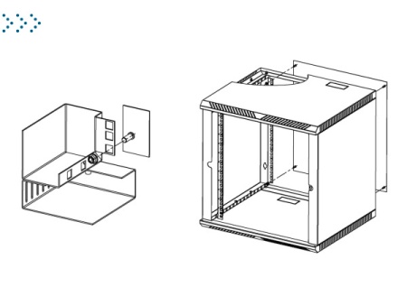 Стенка задняя к шкафу ШРН, ШРН-Э и ШРН-М 15U в комплекте с крепежом, цвет черный